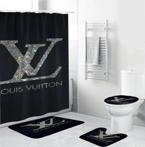 Louis Vuitton Bathroom Set Home Decor Bath Mat Luxury Fashion Brand Hypebeast