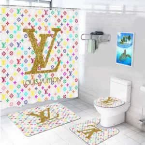 Louis Vuitton Bathroom Set Home Decor Hypebeast Bath Mat Luxury Fashion Brand