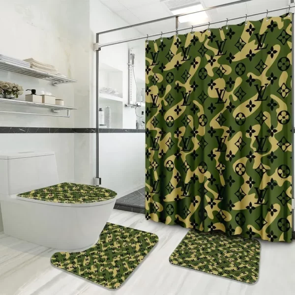 Louis Vuitton Bathroom Set Luxury Fashion Brand Bath Mat Hypebeast Home Decor