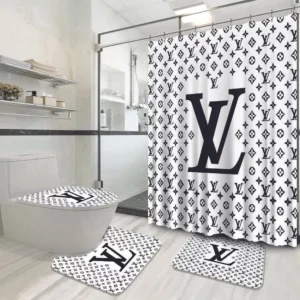 Louis Vuitton Bathroom Set Bath Mat Luxury Fashion Brand Home Decor Hypebeast