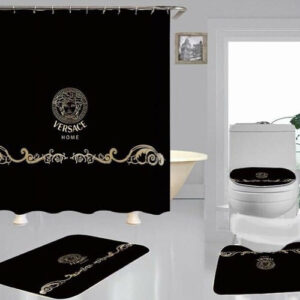 Gianni Versace Black Bathroom Set Home Decor Luxury Fashion Brand Bath Mat Hypebeast