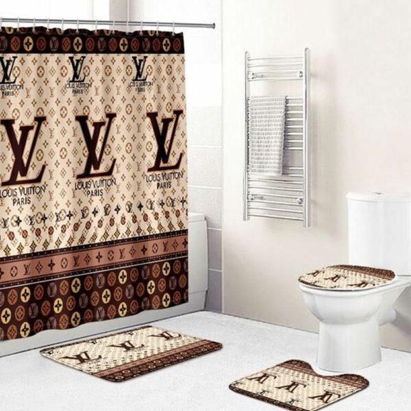 Louis Vuitton Lv Bathroom Set Hypebeast Home Decor Bath Mat Luxury Fashion Brand