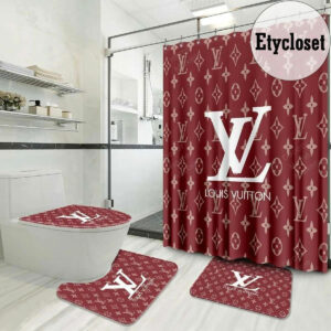 Louis Vuitton Lv Monogram Bathroom Set Home Decor Bath Mat Hypebeast Luxury Fashion Brand