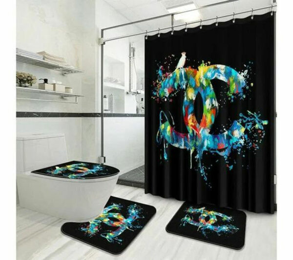 Chanel Colorful Bathroom Set Bath Mat Home Decor Luxury Fashion Brand Hypebeast