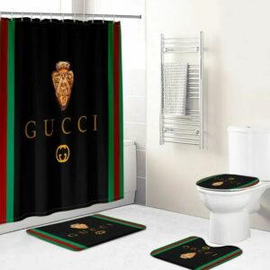 Gucci Black Bathroom Set Luxury Fashion Brand Home Decor Hypebeast Bath Mat