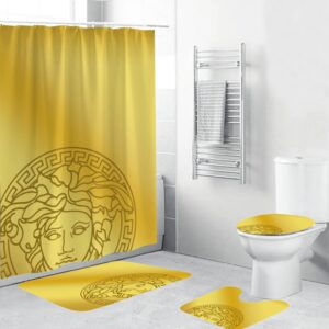 Gianni Versace Gold Bathroom Set Home Decor Luxury Fashion Brand Hypebeast Bath Mat