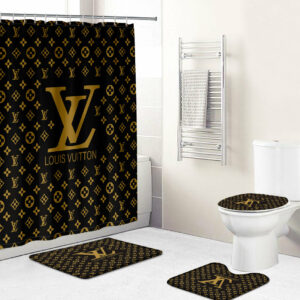 Louis Vuitton Lv Monogram Bathroom Set Luxury Fashion Brand Bath Mat Home Decor Hypebeast