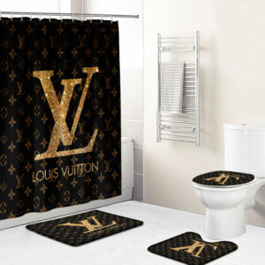 Louis Vuitton Lv Glitter Bathroom Set Bath Mat Home Decor Hypebeast Luxury Fashion Brand