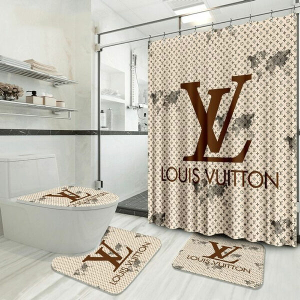 Louis Vuitton Lv Bathroom Set Hypebeast Home Decor Bath Mat Luxury Fashion Brand