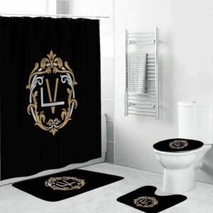 Louis Vuitton Lv Black Bathroom Set Home Decor Hypebeast Luxury Fashion Brand Bath Mat