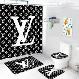 Louis Vuitton Lv Monogram Bathroom Set Hypebeast Luxury Fashion Brand Bath Mat Home Decor