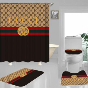 Gucci Stripe Bathroom Set Luxury Fashion Brand Home Decor Bath Mat Hypebeast