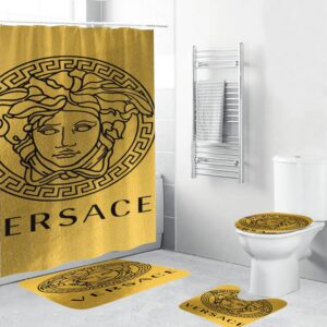 Gianni Versace Golden Bathroom Set Luxury Fashion Brand Home Decor Hypebeast Bath Mat