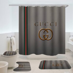 Gucci Grey Bathroom Set Hypebeast Bath Mat Luxury Fashion Brand Home Decor