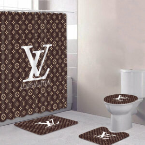 Louis Vuitton Lv Monogram Bathroom Set Bath Mat Luxury Fashion Brand Hypebeast Home Decor