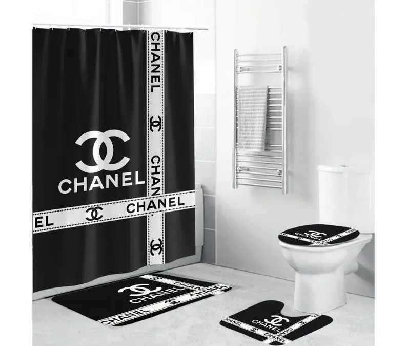 Chanel Bathroom Set Home Decor Bath Mat Luxury Fashion Brand Hypebeast