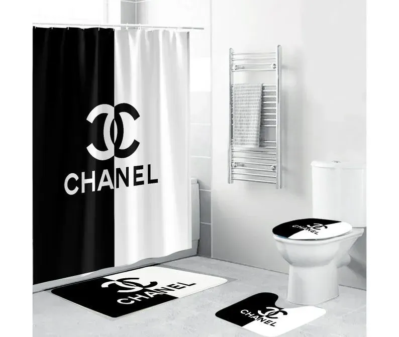 Chanel Bathroom Set Luxury Fashion Brand Bath Mat Home Decor Hypebeast