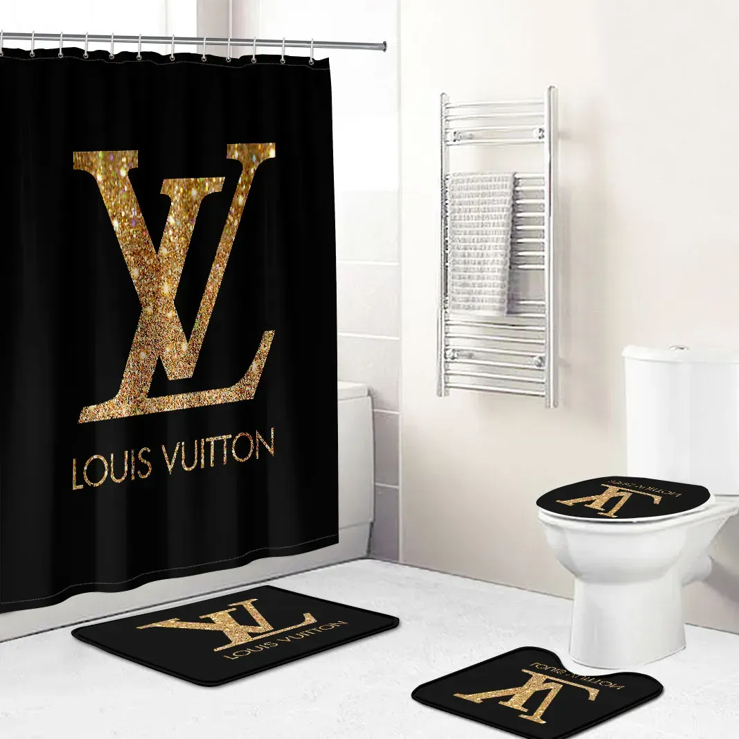 Louis Vuitton Bathroom Set Bath Mat Home Decor Hypebeast Luxury Fashion Brand