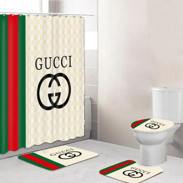 Gucci Yellow Bathroom Set Home Decor Bath Mat Hypebeast Luxury Fashion Brand