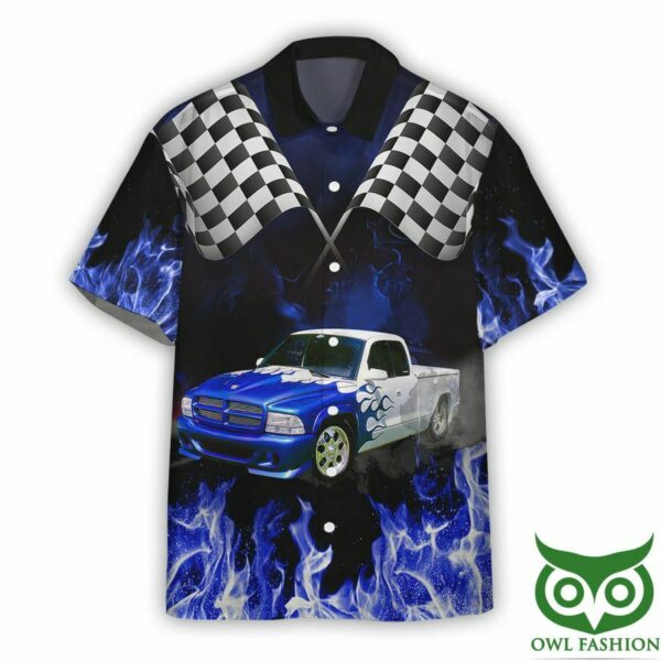 Aop Rod Car Racing White Ver Custom Hawaiian Shirt