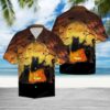 Black Cat Pumpkin Full Moon Hawaiian Shirt