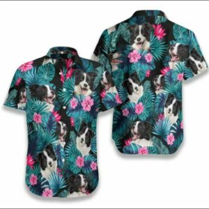 Border Collie Tropical Hawaiian Shirt