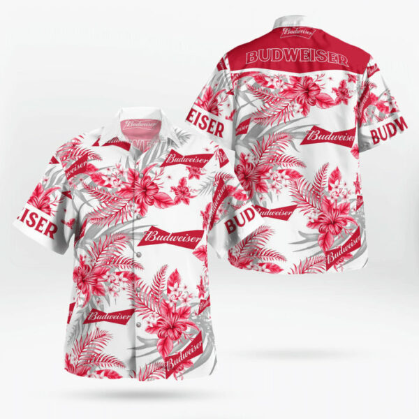 Budweiser Beer Hawaiian Shirt Outfit Summer Beach