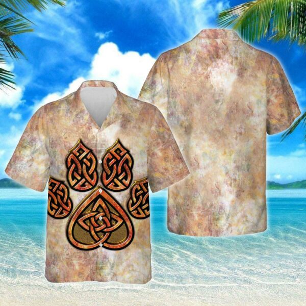 Celtic Knot Paw Hawaiian Shirt Beach Summer Outfit