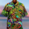 Chameleon Tropical Flowers Hawaiian Shirt