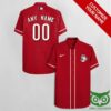 Customized Cincinnati Reds Red With White Hawaiian Shirt