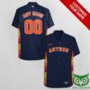 Customized Houston Astros Sapphire Blue With Orange Hawaiian Shirt