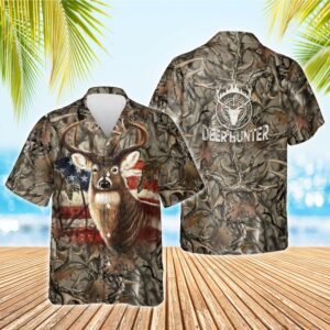 Deer Hunting American Hawaiian Shirt