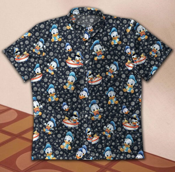 Donald Duck Cute Button Up Hawaiian Shirt