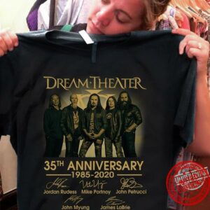 Dream Theater 35Th Anniversary 1985 2020 Signaures T Shirt