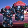 Flamingo Floral Blue Pink Flamingo Hawaiian Shirt