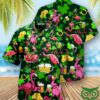 Flamingos Drink Beer Patricks Day Pattern Edition Hawaiian Shirt