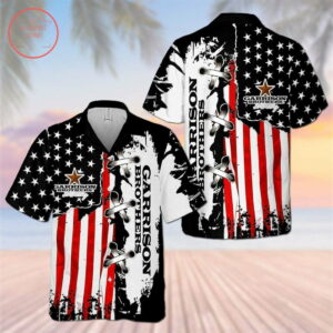 Garrison Brothers Us Flag Hawaiian Shirt