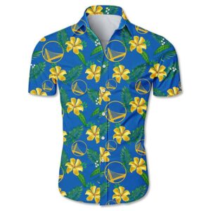 Golden State Warriors Floral Small Flowers Hawaiian Shirt