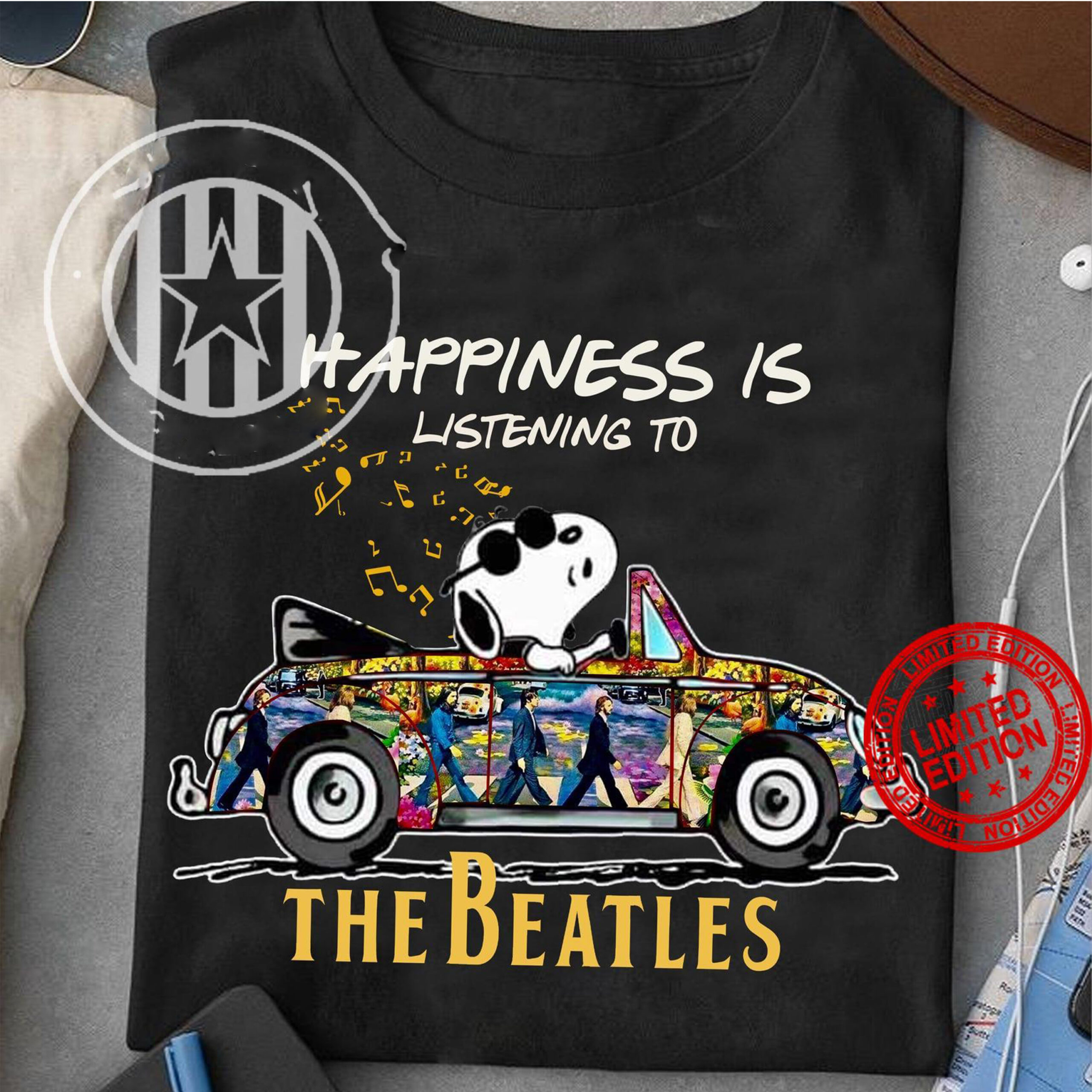 Happiness Is Listening To The Beatles Scaled 1 T Shirt