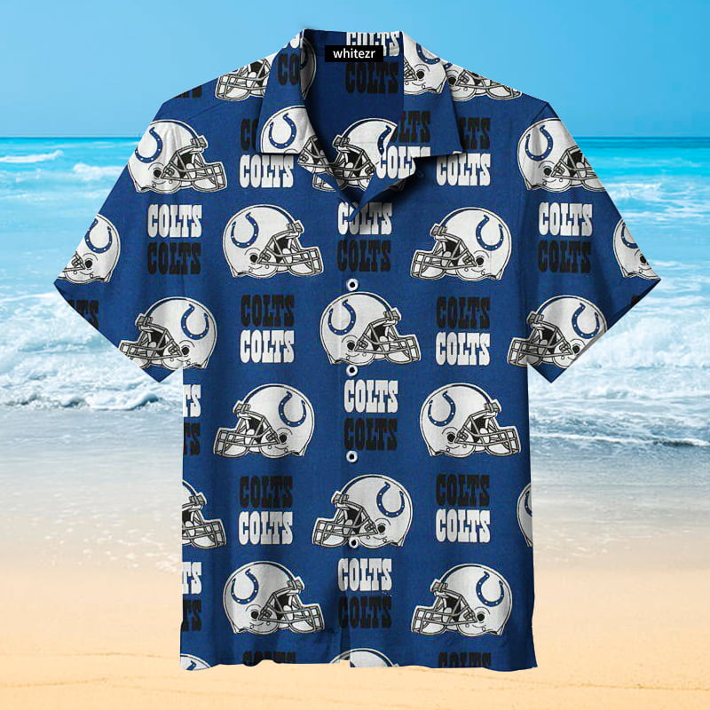 Indianapolis Colts Helmet Hawaiian Shirt