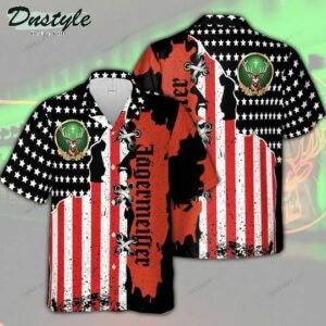 Jagermeister American Flag Hawaiian Shirt