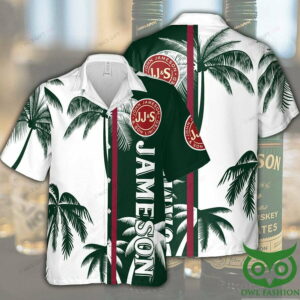 Jameson Irish Whiskey Dark Green Coconut Hawaiian Shirt