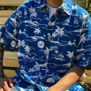 La Dodgers Hawaiian Shirt Beach Outfit Summer