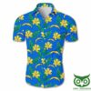 Los Angeles Chargers Bright Blue And Yellow Flowers Hawaiian Shirt