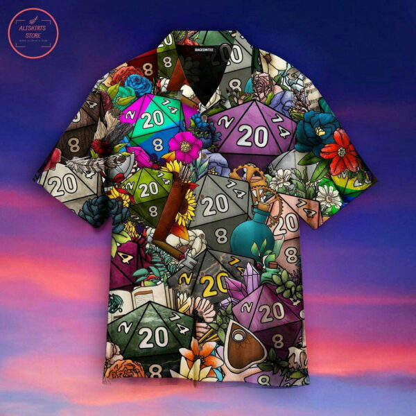 Magic Polyhedral Dice D20 Hawaiian Shirt