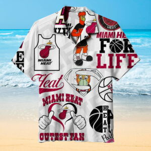 Miami Heat Hawaiian Shirt Summer Outfit Beach