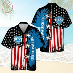 Milwaukees Light Us Flag Hawaiian Shirt