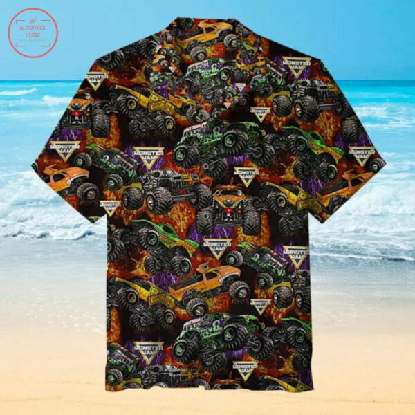 Monster Jam Pattern Hawaiian Shirt