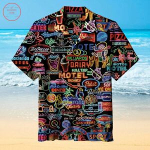 Neon Signs Hawaiian Shirt Beach Outfit Summer