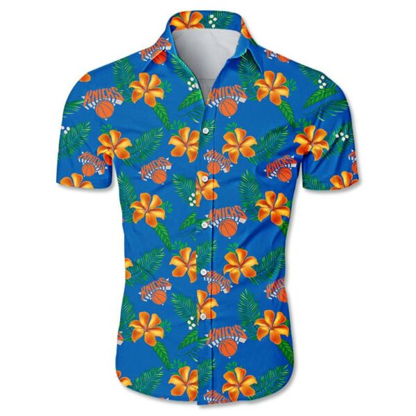 New York Knicks Floral Small Flowers Hawaiian Shirt